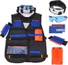foto van N-Strike Elite set - Geschikt voor NERF - Tactical Vest - Kinderspeelgoed - Set - Zwart