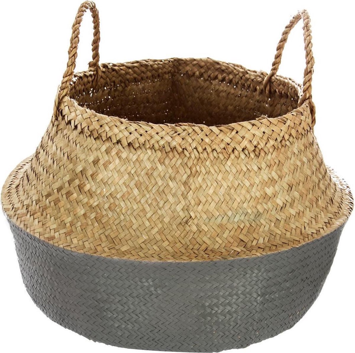 Panier de rangement en osier Atmosphera gris naturel Pot de