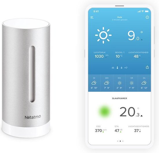 Netatmo additionele slimme binnenmodule – CO2 meter – hygrometer