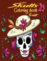 Skulls coloring book for adults