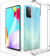 Samsung A52 Hoesje + 1x Screenprotector, met Galaxy A52 Anti-Scratch siliconen Shockproof Cases Cover