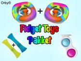 Orby® Fidget Toys Pakket 5-delig - 2x Snapperz - 1x Simple Dimple - 2x Mesh Marble - Fidget Toys Pakket onder de 15 euro - Fidget Toys Simple Dimple - Fidget toys box/set - Tiktok