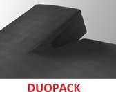 Topper Matras Split Hoeslaken - Topdek Matras Splittopper - Boxspring Topdekmatras Topmatras Splitter - Luxe Matrastopper Met Split - Antraciet - 200x200