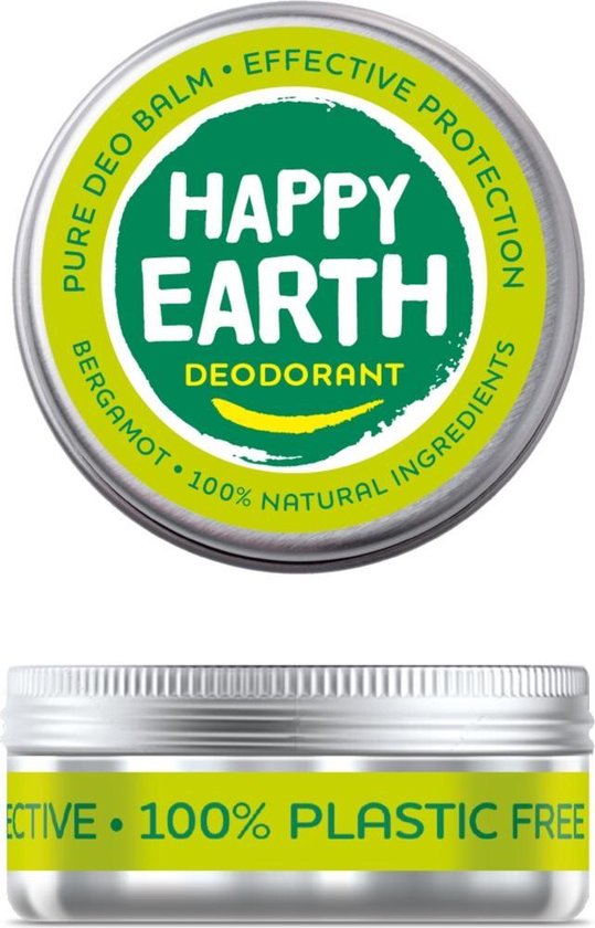 Happy Earth 100% Natuurlijke Deodorant Balm Bergamot 45 gr