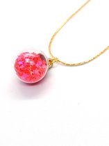 Ketting- Meisje- Sterren- Bal- Roze- Goud- Kind- LiLaLove