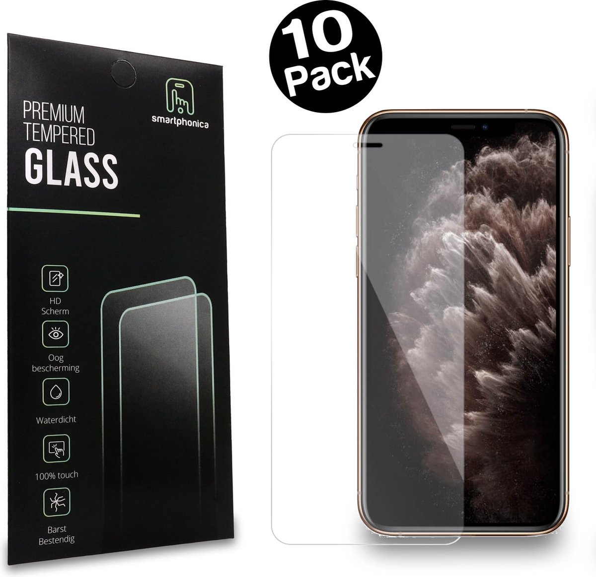 Screenprotector iPhone XS MAX - Screenprotector Glas voor iPhone XS MAX - 10 stuks - Smartphonica