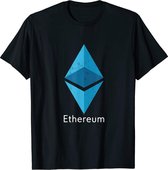 Ethereum Cryptocurrency T-shirt - ETH logo groot - Crypto shirt - Zwart - Maat L - Heren