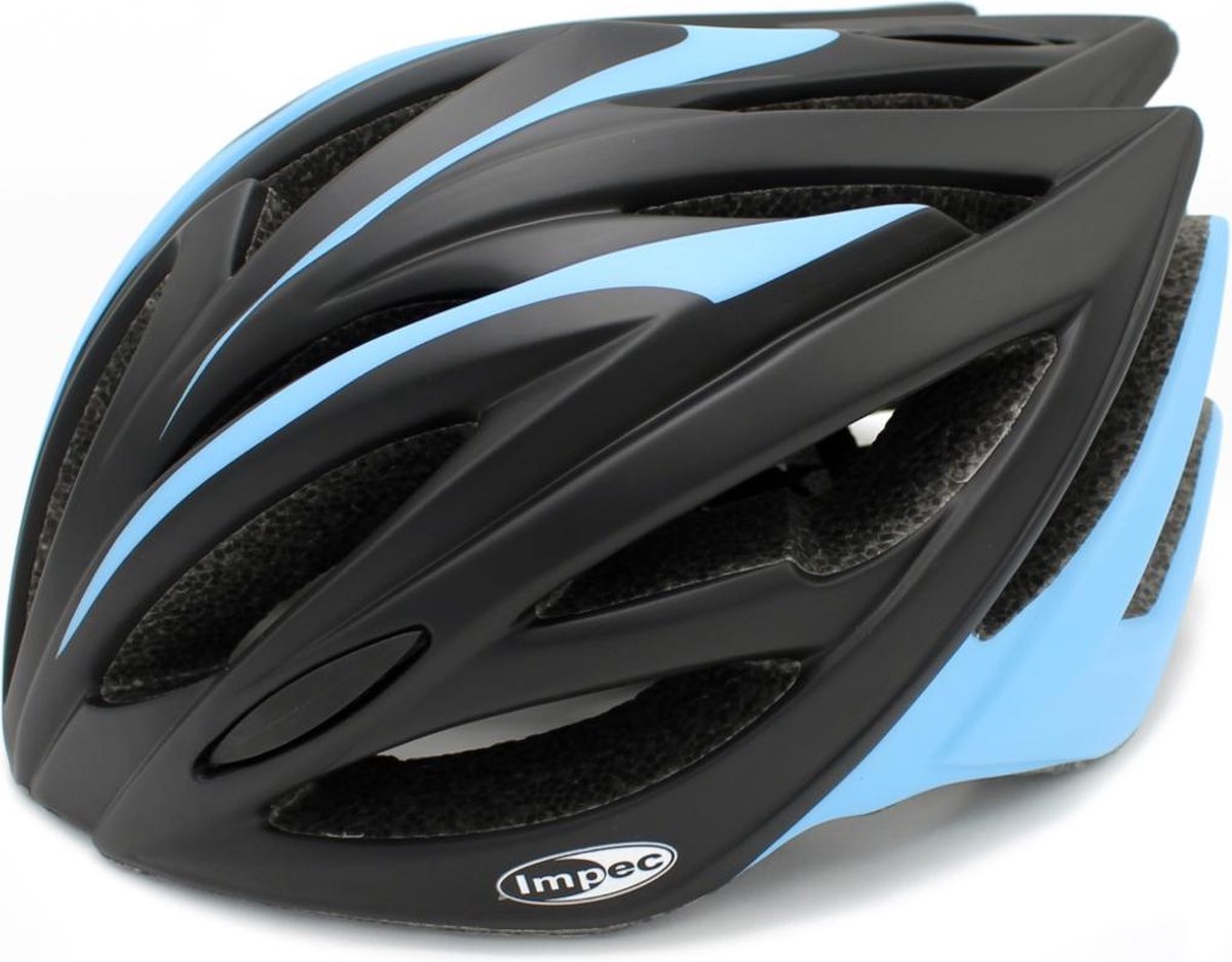 Fietshelm Impec Volwassen 55-59CM Zwart / Blauw