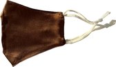 YOSMO - Zijden Mondkapje - kleur bruin - 100% moerbei zijde - niet medisch - herbruikbaar