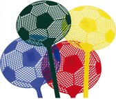 Jean Vliegenmepper Extra Brede ‒ Set 4 Stuks Ophangbare Plastic Vliegenmeppers Voetbal