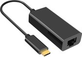USB-C Naar Ethernet Adapter | USB C Naar Internet / RJ45 Poort / LAN Netwerk | 10/100/1000 Mbps | Apple Macbook Pro | Dell XPS | Lenovo | Samsung | Chromebook | HP | Zilver