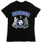 Unisex T-shirt - Voetbal - Brugge Blauw/Zwart de kleuren van Club Brugge - Volwassenen  - Extra Large