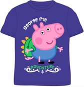Peppa Pig George t-shirt - blauw - Maat 116 / 6 jaar