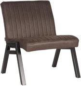 Nancy's Fauteuil Matz - Stoel - Fauteuils - Industrieel - Microfiber - Antraciet - 72 x 74 x 81 cm