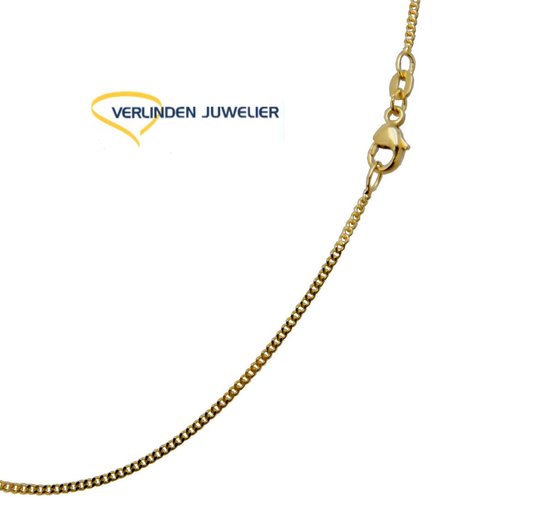 juwelier – geel goud – ketting – collier – gourmette - 50 cm lang – 1.4mm  breed – 3.4... | bol.com