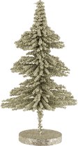 J-Line Kerstboom Bolletjes - polyresin - glitter/lichtgroen - small
