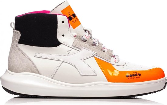 Diadora Heritage MI Basket Mds Fluo - Wit - Maat 42.5 | bol.com