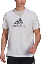 adidas - Activated Tech AEROREADY Tee - Wit Sportshirt - L - Wit
