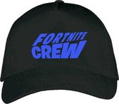 Zwarte Pet – Cap met Blauw “ Fortnite Crew “ logo