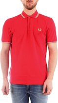 Fred Perry Poloshirt - Mannen - rood/zwart/wit