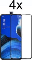 Oppo Reno 2z Screenprotector - Beschermglas Oppo Reno 2z Screen Protector Glas - Full cover - 4 stuks