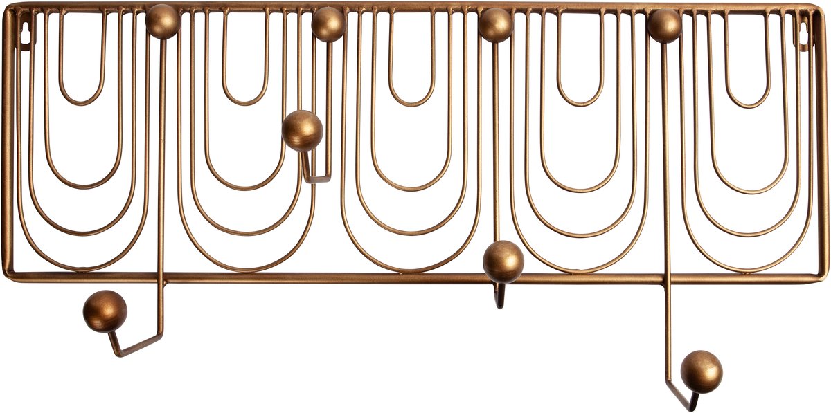 BePureHome Ornamental Kapstok - Metaal - Antique Brass - 27x60x11