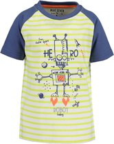 Blue Seven - T-shirt jongens - Hero  - Lime- wit-navy - Maat 92