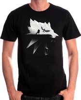 The Witcher 3 - Silhouette de loup Black T-Shirt - S