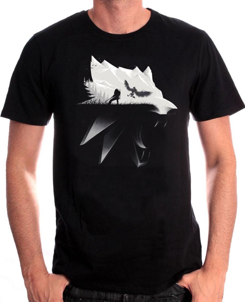 The Witcher 3 - Wolf Silhouet Black T-Shirt - S