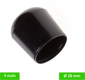 DELTAFIX peerdoppen Ø 28 mm | zwart | 4 STUKS