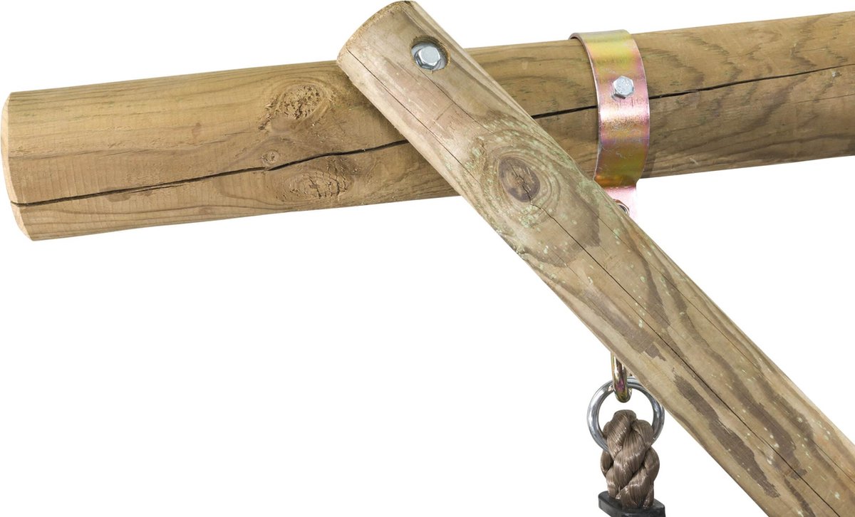 Houten Speeltoestel Niels (SwingKing) | Speeltoren met Glijbaan en Dubbele Schommel voor Buiten in de Tuin | FSC Hout - Glijbaan Groen — afbeelding 7