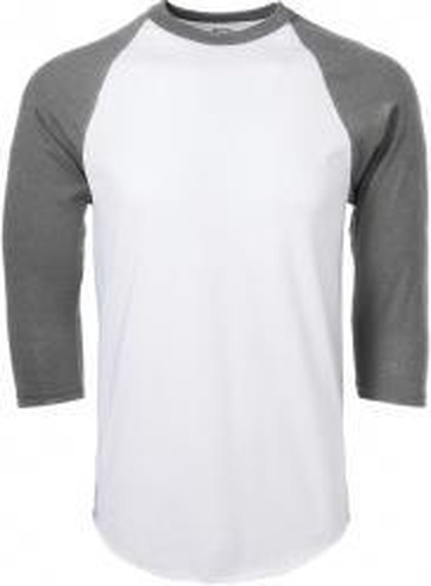 Soffe - Baseball Shirt - Honkbal - Raglan - ¾ Mouw - Volwassenen - Grijs - Large