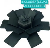 LOVELO®️ Explosion Box L - Geschenkdoos - Cadeau voor Man - Cadeau voor Vrouw - Fotoalbum - Knutselpakket - Inclusief Accessoires - Zwart
