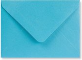 Metallic blauwe C7 enveloppen 8,2 x 11,3 cm 100 stuks