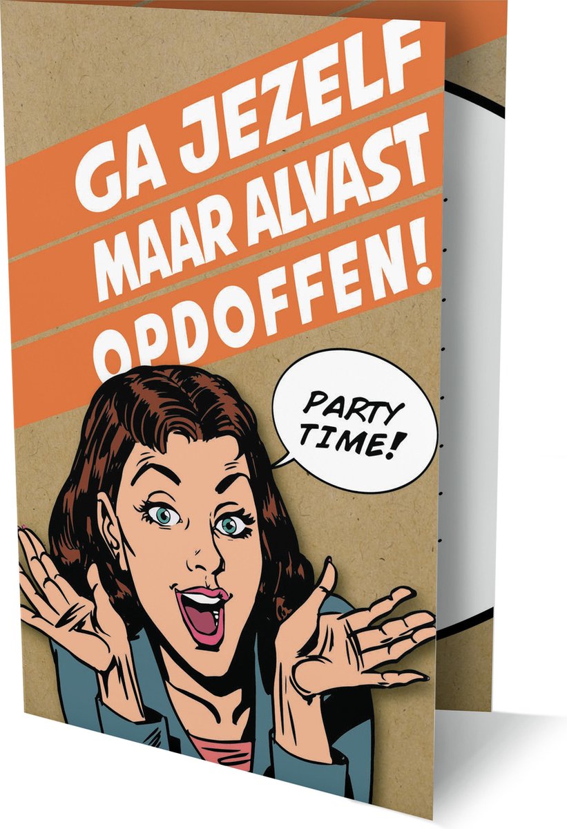 Party Time! - 6 Dubbele Uitnodigingen Met Envelop - Feest!