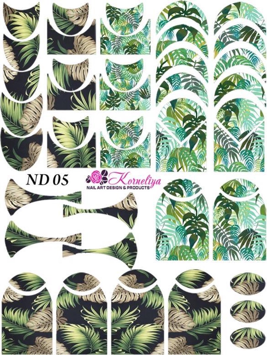 Goedkoopste Waterdecal - Nailart Decal - Korneliya Dress On ND 05