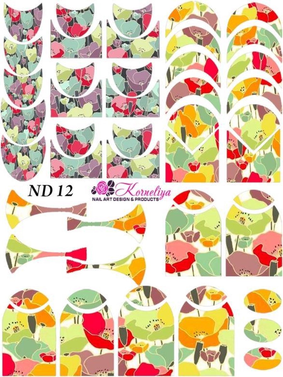 Goedkoopste Waterdecal - Nailart Decal - Korneliya Dress On ND 12