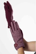 Voodoo Vixen - Evelyn Burgundy 40s Speckled Winterhandschoenen - Bordeaux rood