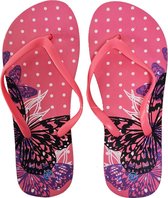 Sorprese vlinder – slippers – roze – maat 38 – slippers dames – teenslippers - badslippers