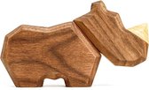 The Little Rhino - Wooden animal - 2 pcs