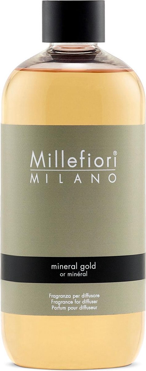Millefiori Milano Navulling voor Geurstokjes 500 ml - Mineral Gold