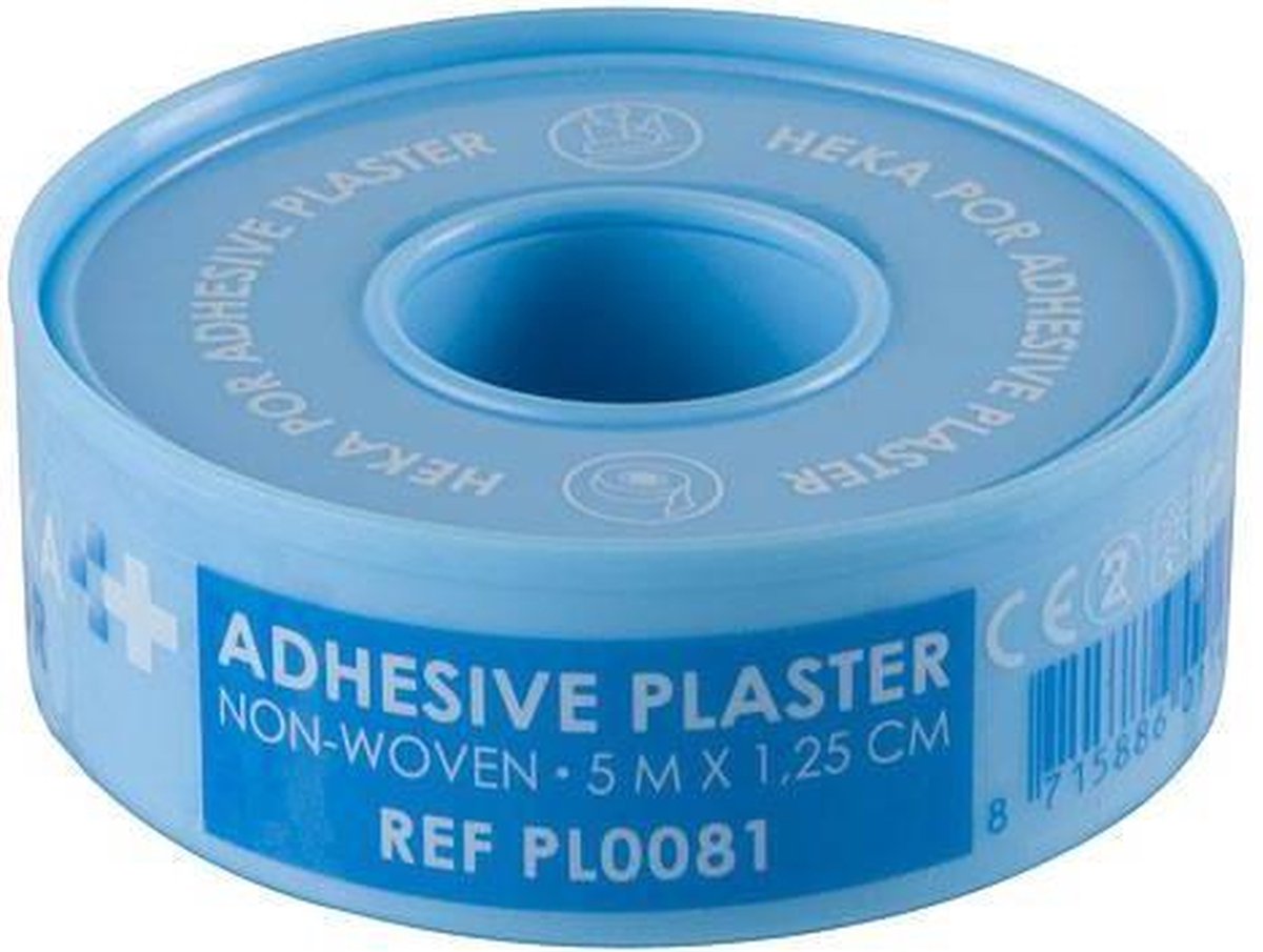 HEKA por nonwoven hechtpleister ring 5 m x 1,25 cm 18 st