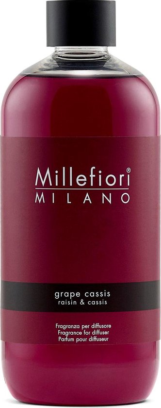 Millefiori Milano Navulling voor Geurstokjes 500 ml - Grape Cassis