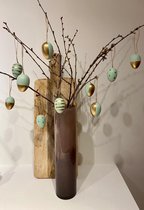 Paasversiering Hangend ei - Paasdecoratie - Pasen - Pasen decoratie - Paasei - Paastak versiering - Paaseieren decoratie - Groen/ Goud