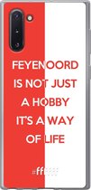 6F hoesje - geschikt voor Samsung Galaxy Note 10 -  Transparant TPU Case - Feyenoord - Way of life #ffffff