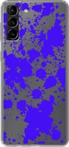 Samsung Galaxy S21 Plus - Smart cover - Paars - Verf - Transparante zijkanten