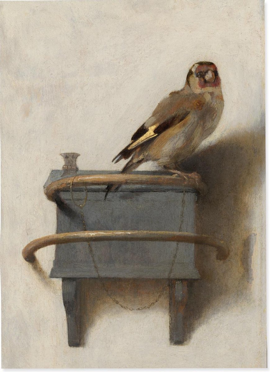 Lanzfeld (museumwebshop.com) Poster 50x70 cm, Carel Fabritius, Het Puttertje Beige