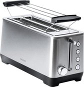 Cecotec Broodrooster XL - Opwarmen en ontdooien - Toaster tosti - Opzetstuk voor broodjes - Zilver