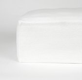 Home Bedding- molton Hoeslaken voor Matras Tweepersoons-Lits-Jumeaux- 180x200 cm Rondom Elastiek+30 cm hoekhoogte-Wit