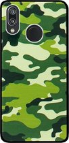 ADEL Siliconen Back Cover Softcase Hoesje Geschikt voor Huawei P20 Lite (2018) - Camouflage